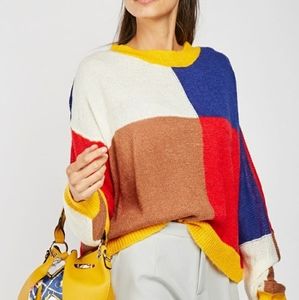 Color Block Knit Sweater